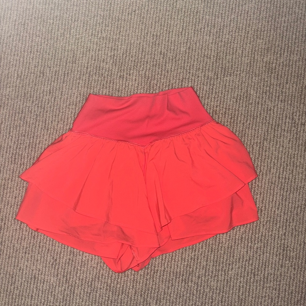 Aerie Real Me Flirty Shorts Coral